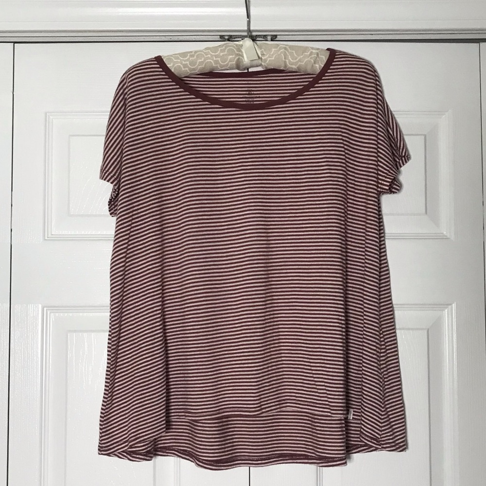 Volcom Crewneck Striped Red T-Shirt